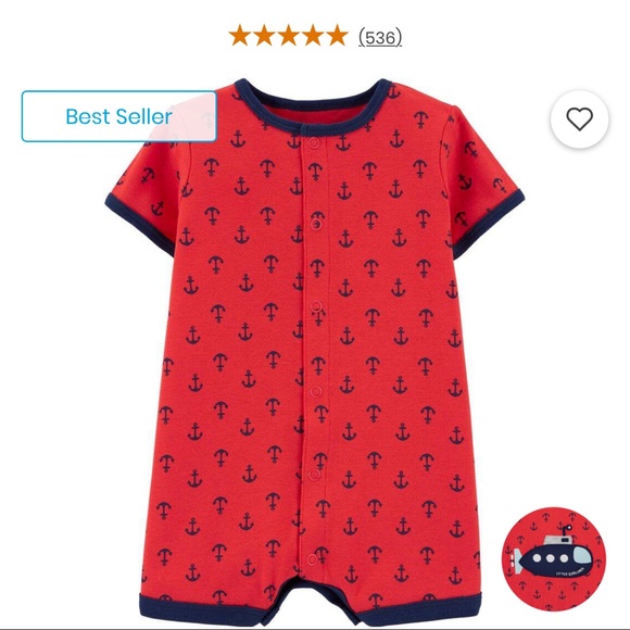 NWT Carter’s 3m red baby jumpsuit - Picture 2 of 6